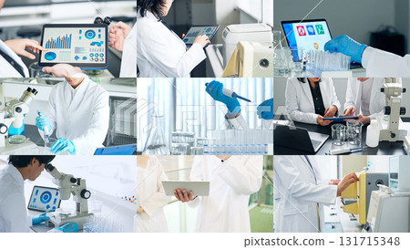 各種研發場景的拼貼畫 各種研發場景的拼貼畫 131715348