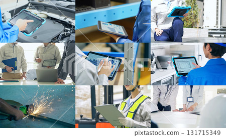 各種工業場景的拼貼畫 131715349