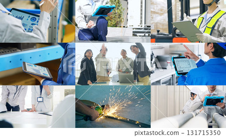 A collage of various industrial scenes A collage of various industrial scenes 131715350