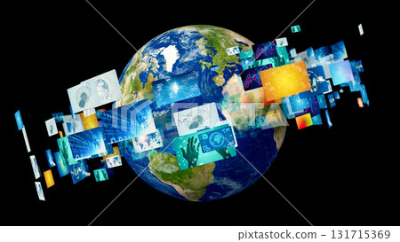 Concept image of video content and global network Concept image of video content and global network 131715369