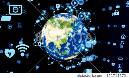 Concept image of the Earth and global network Concept image of the Earth and global network 131715373