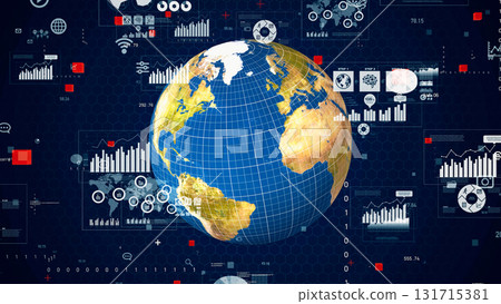 Earth and statistical data concept 131715381