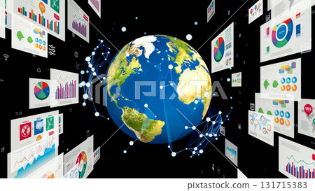 Earth and statistical data concept 131715383