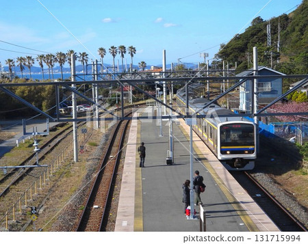 2017.12.30 JR East Uchibo Line Hamakanaya Station 209 series 2017.12.30 JR East Uchibo Line Hamakanaya Station 209 series 131715994