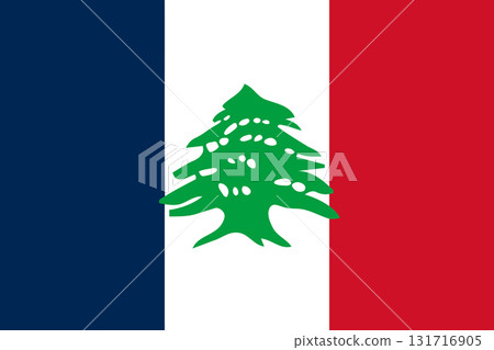 Lebanese French flag Lebanese French flag 131716905