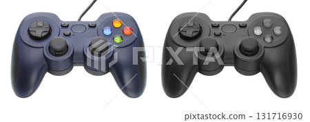 Set of video gamepad controller isolated on transparent background 131716930