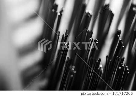 A close-up view of the metal brush showing the dense bristles 131717266