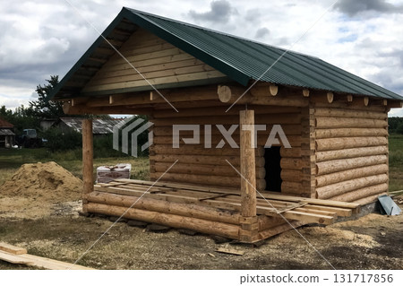 Constructed from wooden log house, wooden house. Constructed from wooden log house, wooden house. 131717856