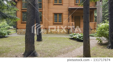 Constructed from wooden log house, wooden house. Constructed from wooden log house, wooden house. 131717874