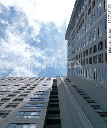 Sky view with the height of modern buildings textures Sky view with the height of modern buildings textures 131718463