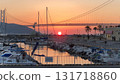 Akashi Ohashi Bridge at dusk 131718860