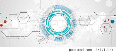 Abstract technology wireframe circuit lines with data concept background Abstract technology wireframe circuit lines with data concept background 131719073