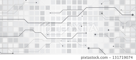 Abstract  technology wireframe circuit lines with data concept background 131719074