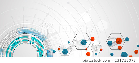 Abstract technology wireframe circuit lines with data concept background Abstract technology wireframe circuit lines with data concept background 131719075