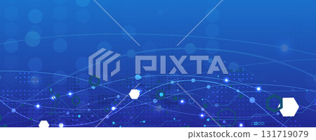 Abstract  technology wireframe circuit lines with data concept background 131719079