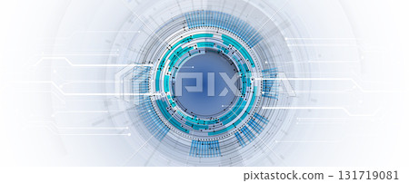 Abstract  technology wireframe circuit lines with data concept background 131719081