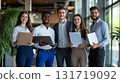 An office where diverse colleagues work together 131719092