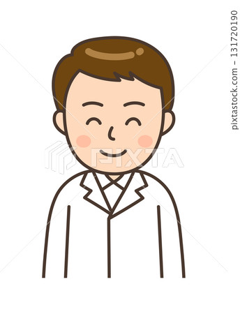 一位微笑的年輕男藥劑師的插圖 一位微笑的年輕男藥劑師的插圖 131720190