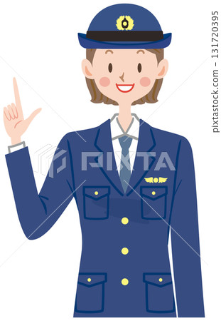 一名女警官解釋的插圖 一名女警官解釋的插圖 131720395