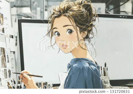 Miyu Series: A young female designer uses AI to create advertising images 131720631