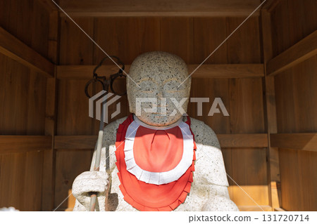 A cute Jizo statue that is loved by the common people and watches over the area. A cute Jizo statue that is loved by the common people and watches over the area. 131720714