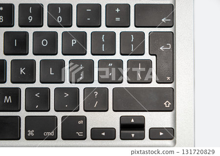 top view of the computer keyboard, closeup 131720829