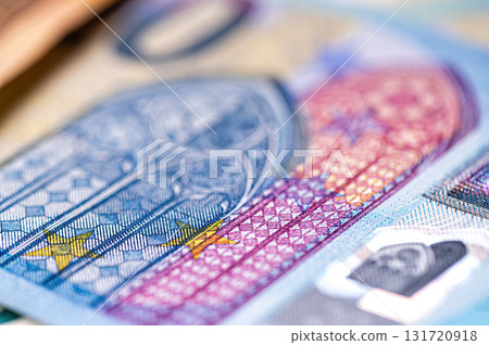 Close-up of the twenty euro banknote, Euro currency money 131720918