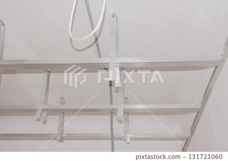 Metal frame of suspended ceiling. Metal frame of suspended ceiling. 131721060