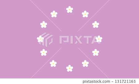 Simple retro pop flower circle frame background Simple retro pop flower circle frame background 131721163