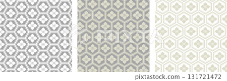 Retro gray pattern set of turtle shell and diamond pattern Retro gray pattern set of turtle shell and diamond pattern 131721472