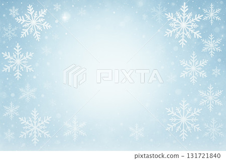 雪花飛舞的清爽冬季背景素材 131721840