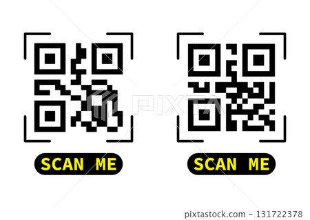 QR Codes Ready for Scanning Vector Illustration. 131722378