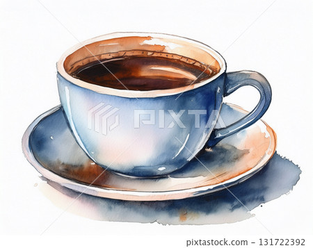 Watercolor coffee cup illustration | Simple and warm atmosphere Watercolor coffee cup illustration | Simple and warm atmosphere 131722392
