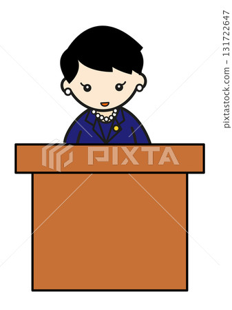 Female politician giving a speech 131722647