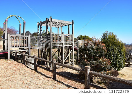 神奈川縣大井町大井夢之裡的木製運動遊樂場設備 131722879