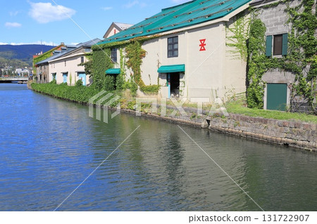 Otaru Canal and the warehouses lining the canal Otaru Canal and the warehouses lining the canal 131722907