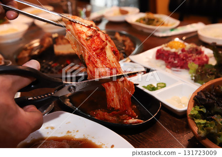 Kimchi, a traditional Korean side dish 131723009