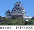 Clear blue sky and Himeji Castle 131723090
