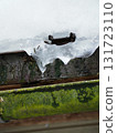 Melting snow and rusty gutters 131723110