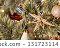 Sparkling gold Christmas ornaments 131723114