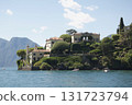 Summer scenery at Villa Balbianello on Lake Como in Italy, famous as the filming location for Star Wars' "Planet Naboo" 131723794