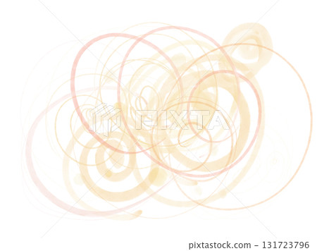 橙色和粉紅色波紋狀花朵插圖 131723796