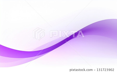 美麗的抽象的背景設計，柔和的紫色曲線在白色背景上流動，非常適合 PowerPoint 簡報和提案材料。 131723902