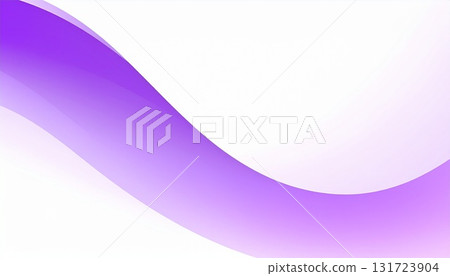 美麗的抽象的背景設計，柔和的紫色曲線在白色背景上流動，非常適合 PowerPoint 簡報和提案材料。 131723904