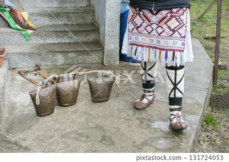 Kukeri Bells and Embroidered Costume in Bulgaria Kukeri Bells and Embroidered Costume in Bulgaria 131724053