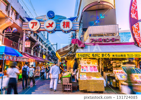 Tokyo cityscape in Japan: Inbound tourism continues... View of Ameyoko and other areas bustling with foreign tourists Tokyo cityscape in Japan: Inbound tourism continues... View of Ameyoko and other areas bustling with foreign tourists 131724085