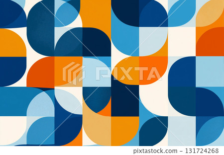 Retro mid-century modern background pattern 131724268