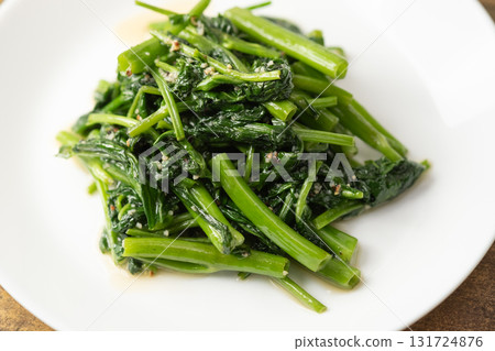 Stir-fried morning glory greens (water spinach) Stir-fried morning glory greens (water spinach) 131724876