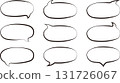 Comic-style speech bubble set in various directions 131726067