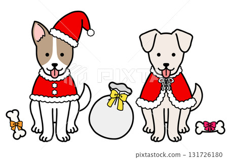 穿著聖誕服裝的狗、救援犬和混種狗 131726180